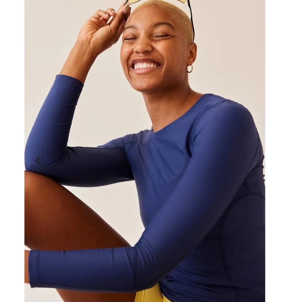 NWT Outdoor Voices SplashKnit Longsleeve Rashguard - XL - dark sky blue - XL